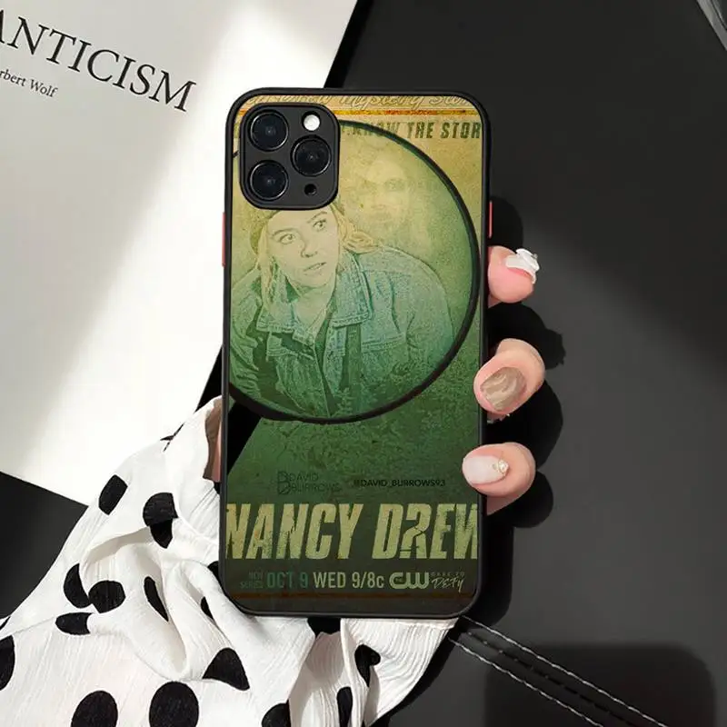 

Nancy Drew movie girl Suspense film Phone Cases Matte Transparent for iPhone 7 8 11 12 s mini pro X XS XR MAX Plus cover funda