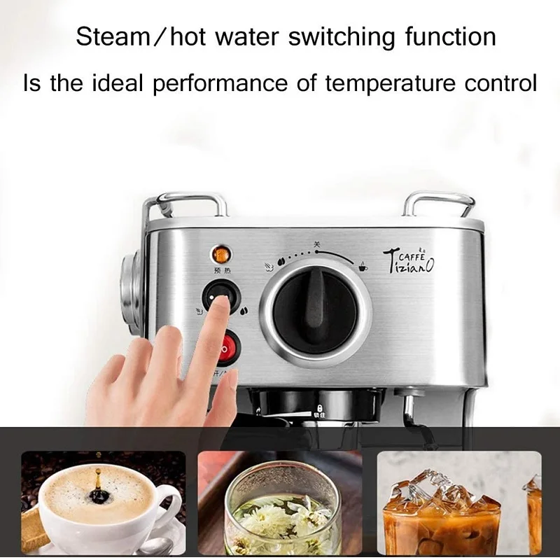 Полуавтоматическая Коммерческая кофемашина для приготовления капучино латте