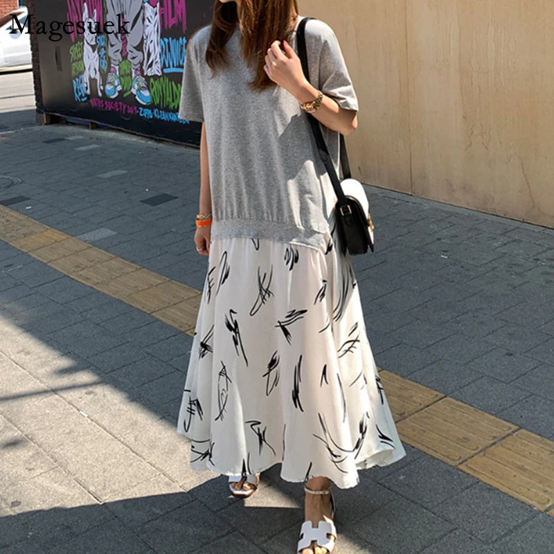 

Женское летнее платье с принтом, с коротким рукавом, свободного покроя