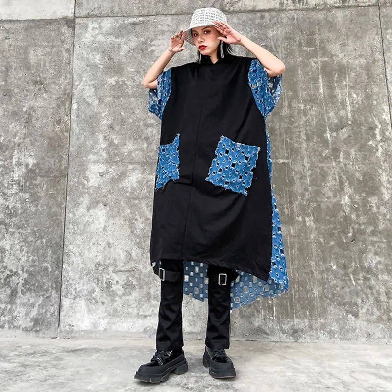 XITAO плюс Размеры лоскутное платье в стиле пэчворк женская одежда 2020 новые летние