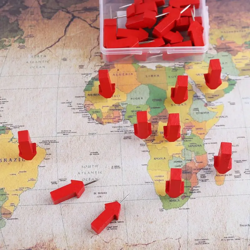 25/50 шт. маркеры со стрелками деревянные штифты для фотографий пробковые