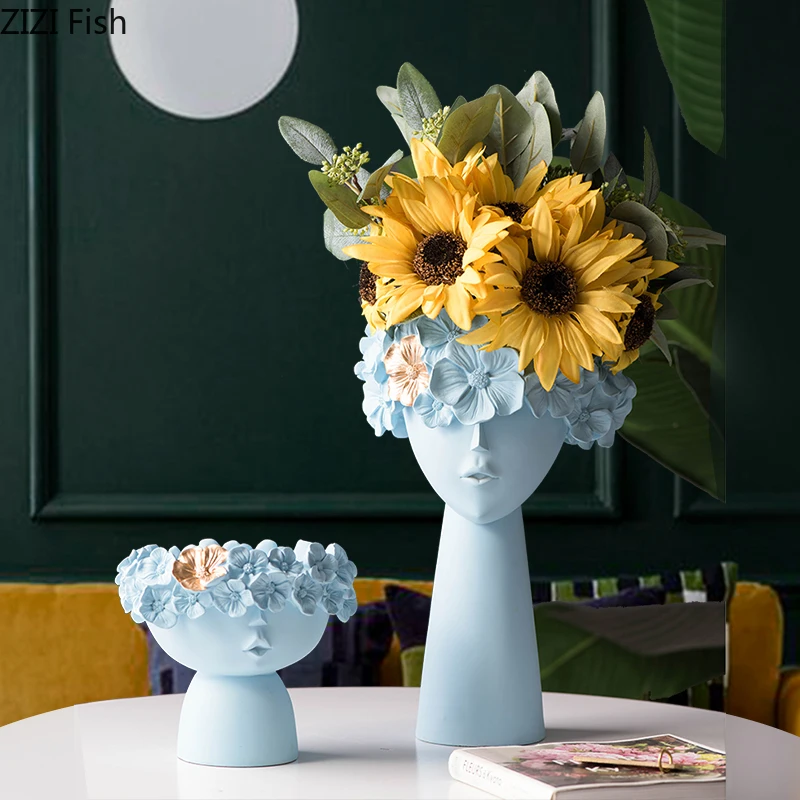 Полимерная скульптура цветочный горшок современное домашнее настольное