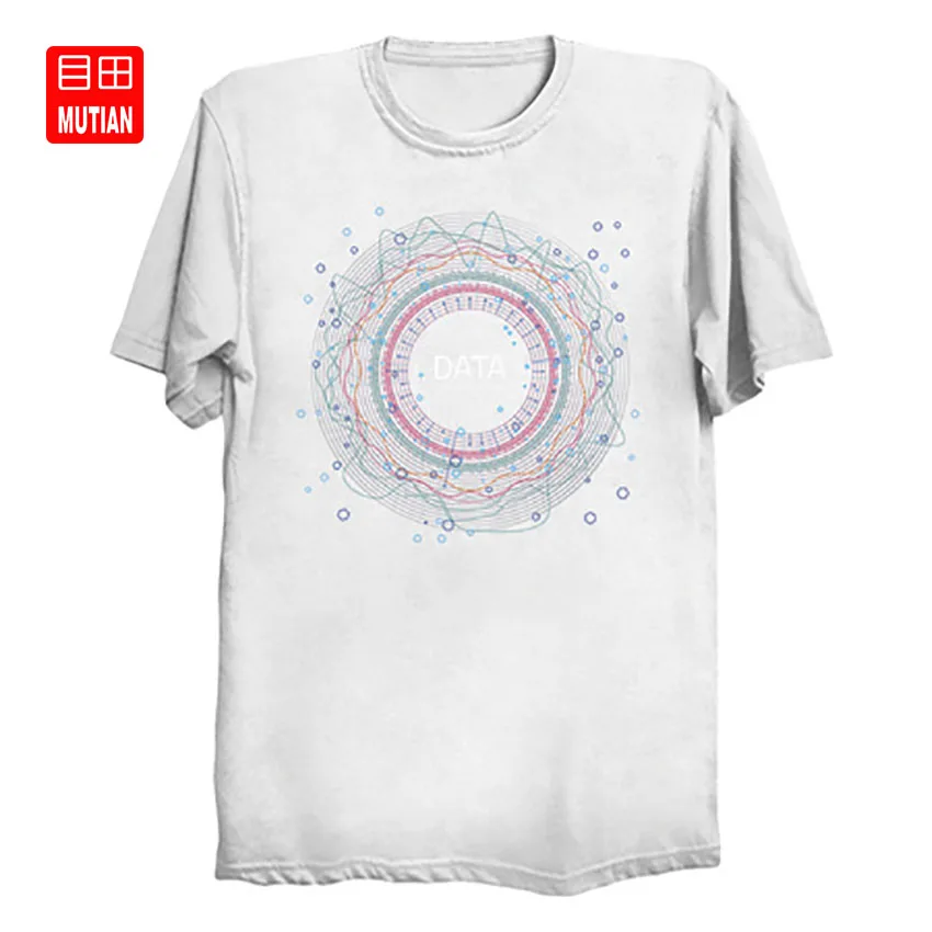 Передача данных футболка ai robot chip matrix cyborg технология передачи | Мужская одежда