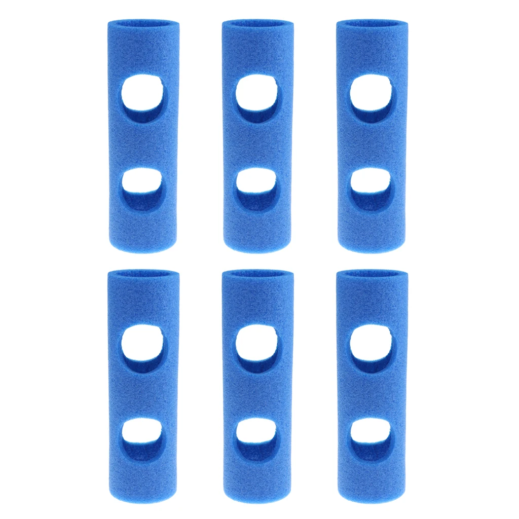 

6pcs 2 Cross Holes Holed Pool Swimming Noodles Builder Water Toy Chair Builder Connection Assembly 30cm