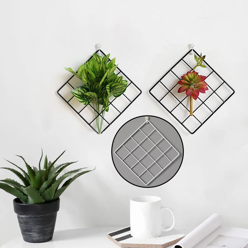 

Wall Decor Hanging Metal Geometric Air Plant Flower Pot Rack Holder Bracket