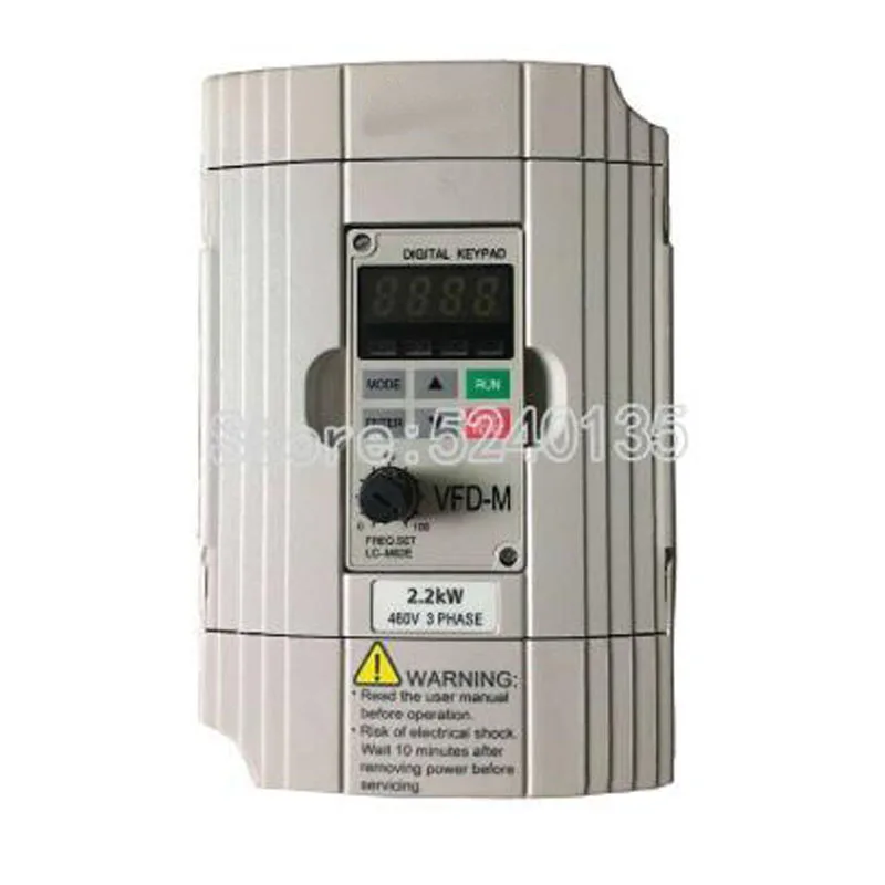 

Новый оригинальный VFD-M серии ультра низким уровнем шума Мини 3-фазный VFD015M43B 2.2KW 380V инфертор