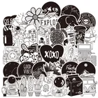 103050 шт. черно-белые маленькие свежие линии изысканный мультяшный чемодан тренд Девушка Граффити наклейки декоративные игрушки оптом