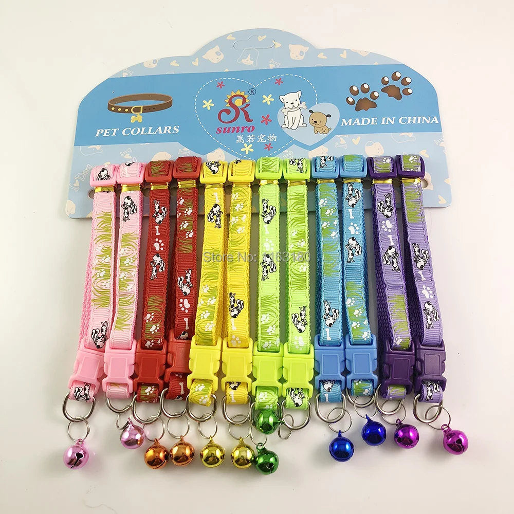 Нейлоновый ошейник для домашних животных 72 шт./лот нейлоновый собак щенков кошек