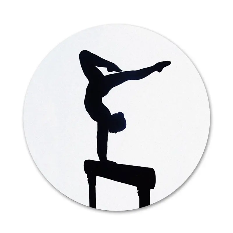 58mm gymnastics silhouette Icons Pins Badge Decoration Brooches Metal Badges For Backpack |