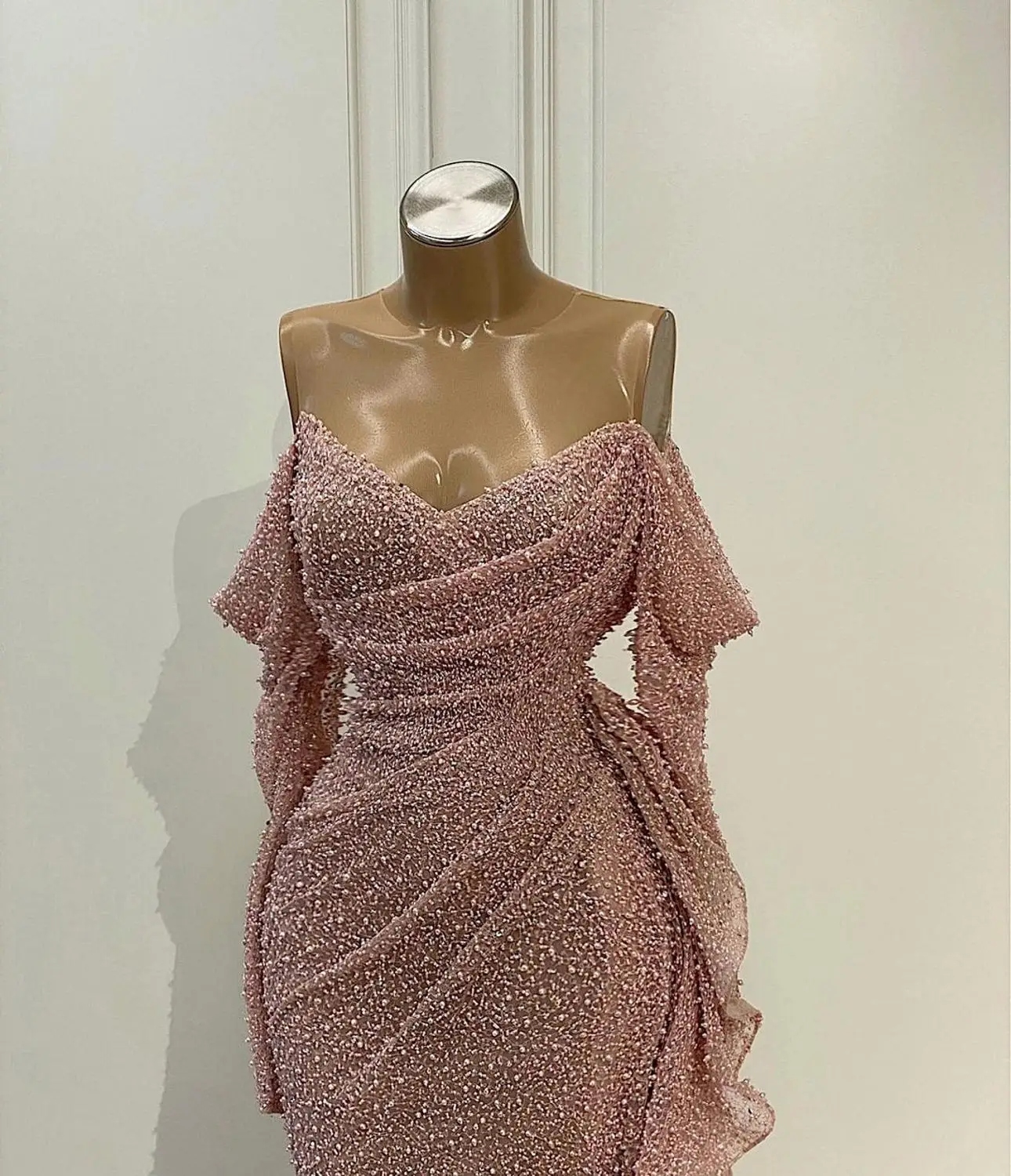 

2021 Robe De Soiree Longue Evening Dresses Beads Women Formal Evening Party Gowns Vestidos De Fiesta De Noche Custom Make