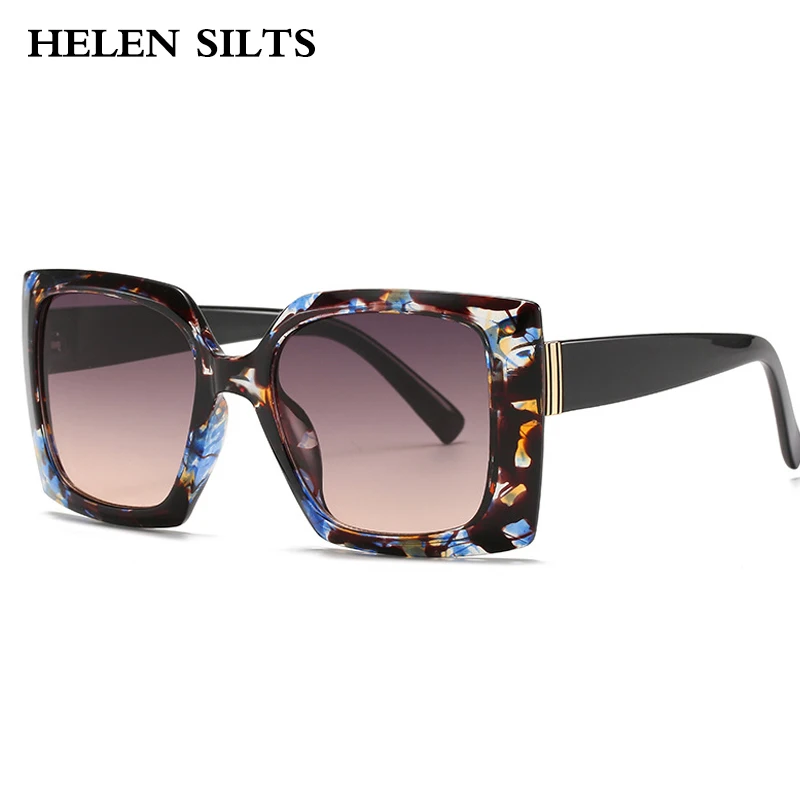 

Colorful Fashion Flower Frame Square Sunglasses Women Oversized Punk Sunglasses For Men Eyewear UV400 Big Sun Glasses For Female