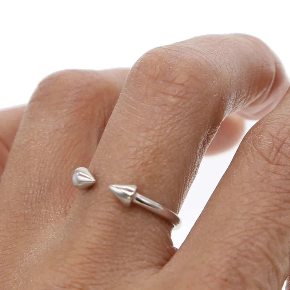 ГАРАНТИРУЕТ 925 пробы серебро matal в форме стрелки открытая настроить костяшки Миди