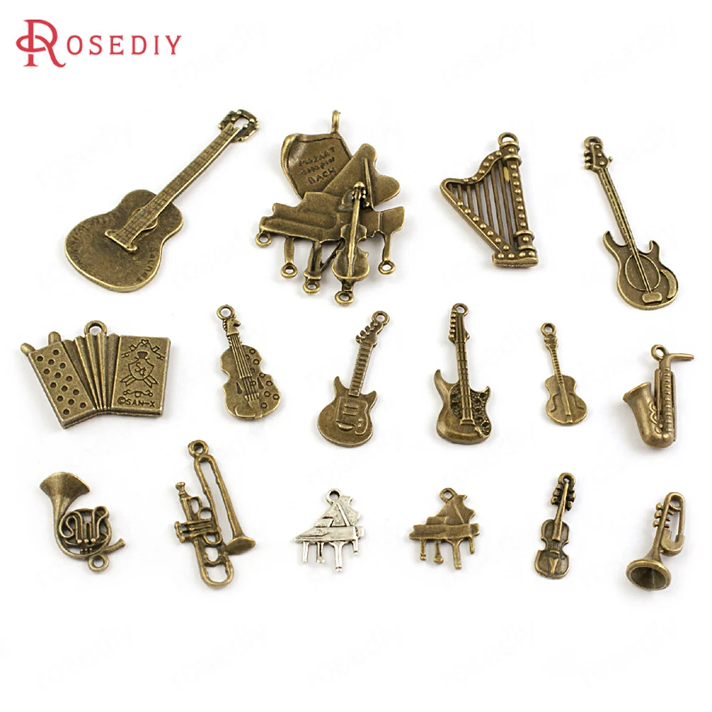 (B197) оптовая продажа цинковый сплав Сакс аккордеон гитара пианино скрипка арфа
