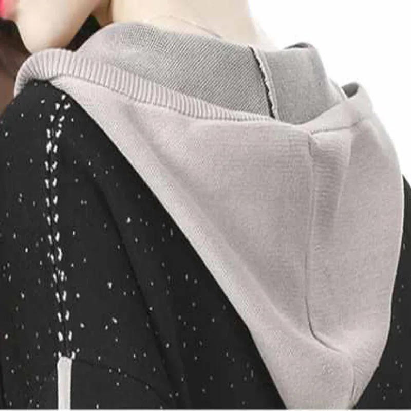 

1pcs Women's Plus Size Jackets Coats 2021 Spring Fashion Knitting Cotton zipper Cardigan Hooded Knit Shirt Ladies Skinny Sweater