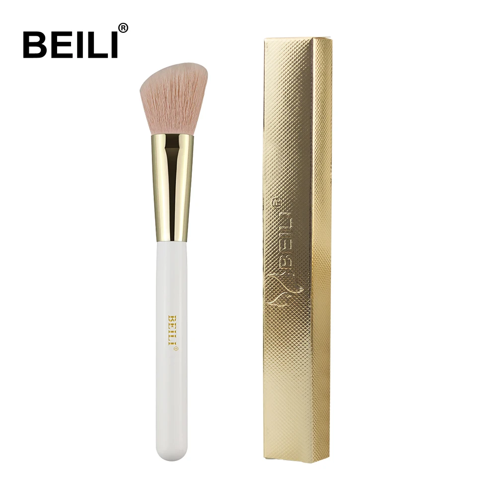 BEILI Pearl White Pro Кисть для макияжа нано Шерстяное волокно Золотая Пудра основа румяна