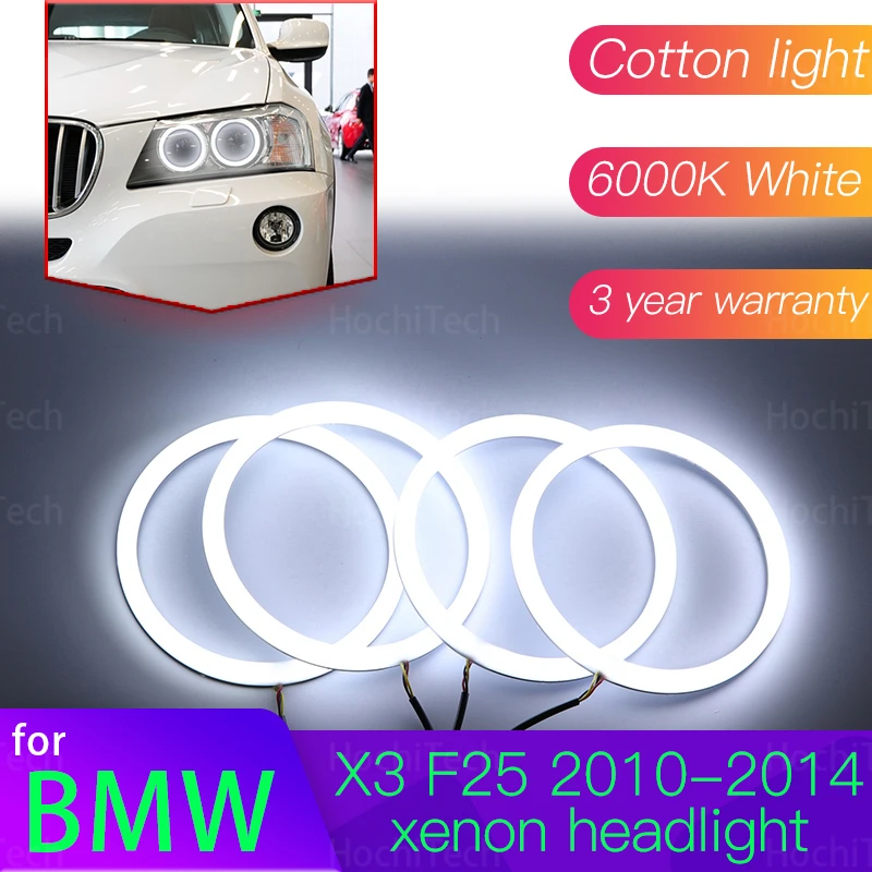 

Комплект ангельских глаз, 2010 л, хлопок, белый гало, светильник для BMW X3 F25 2011 2012 2013 2014, ксеносветильник