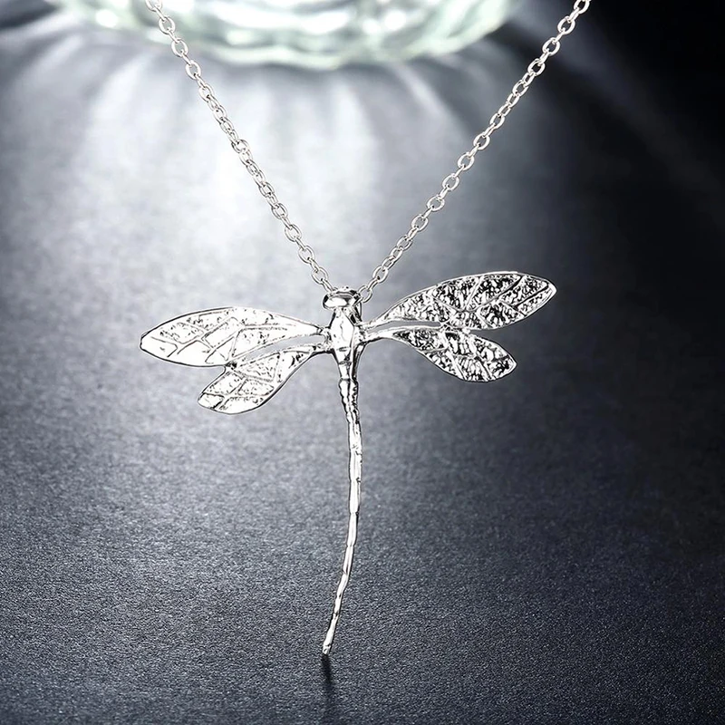 Fashion Necklace Silver Creative Dragonfly Woman Romantic Anniversary Party Gift Trend Jewelry 2021 | Украшения и аксессуары