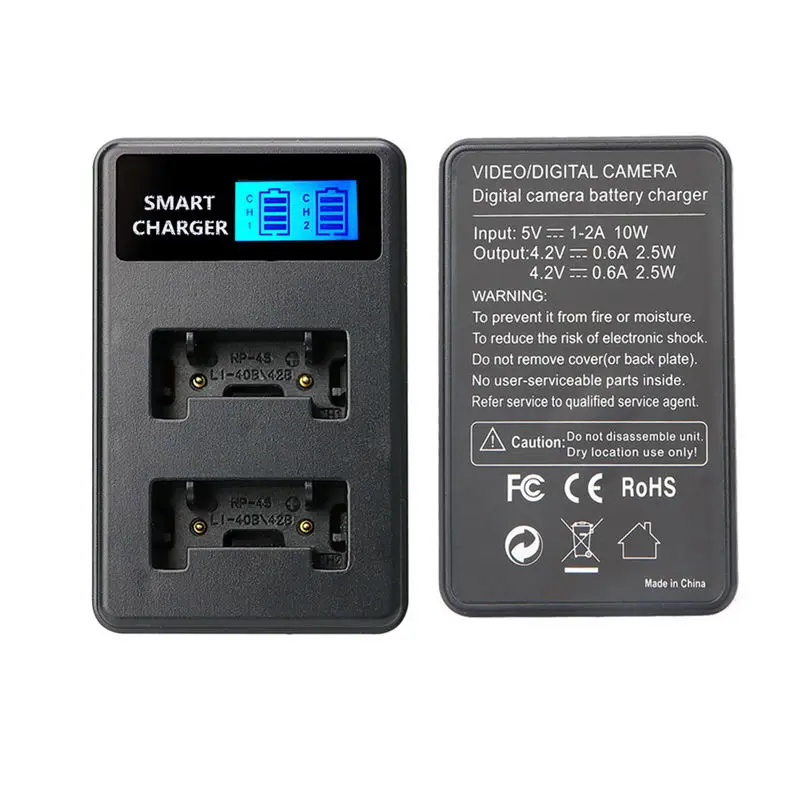 Для Li-40B En-El10 Li63 Np-80 K7006 Ds-6365 Usb ЖК-дисплей двойной порт зарядное устройство для Fujifilm