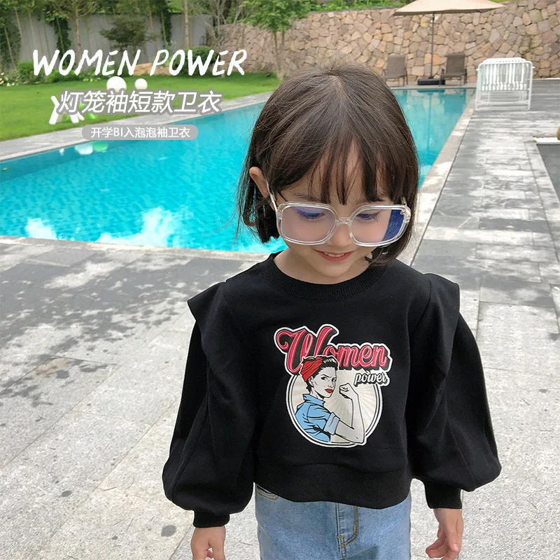 Рубашки для девочек детская одежда свитер осень 2020 новые корейские Детские