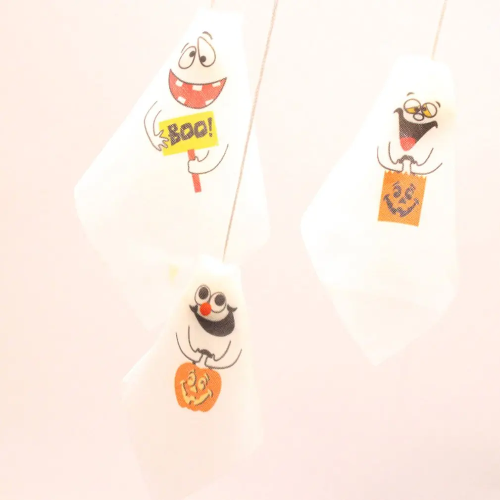 

Mini Three Ghosts Halloween Decoration Finger Dolls Funny Cake Card Pumpkin Monster Party Decoration