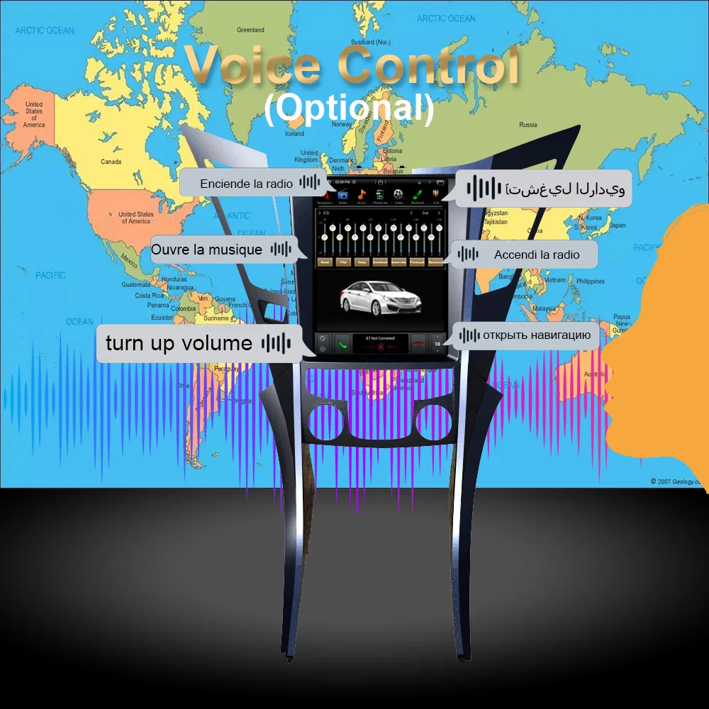 Вертикальный Автомобильный GPS-навигатор в стиле Tesla Android 9 0 для HYUNDAI SONATA 2012-2014 радио