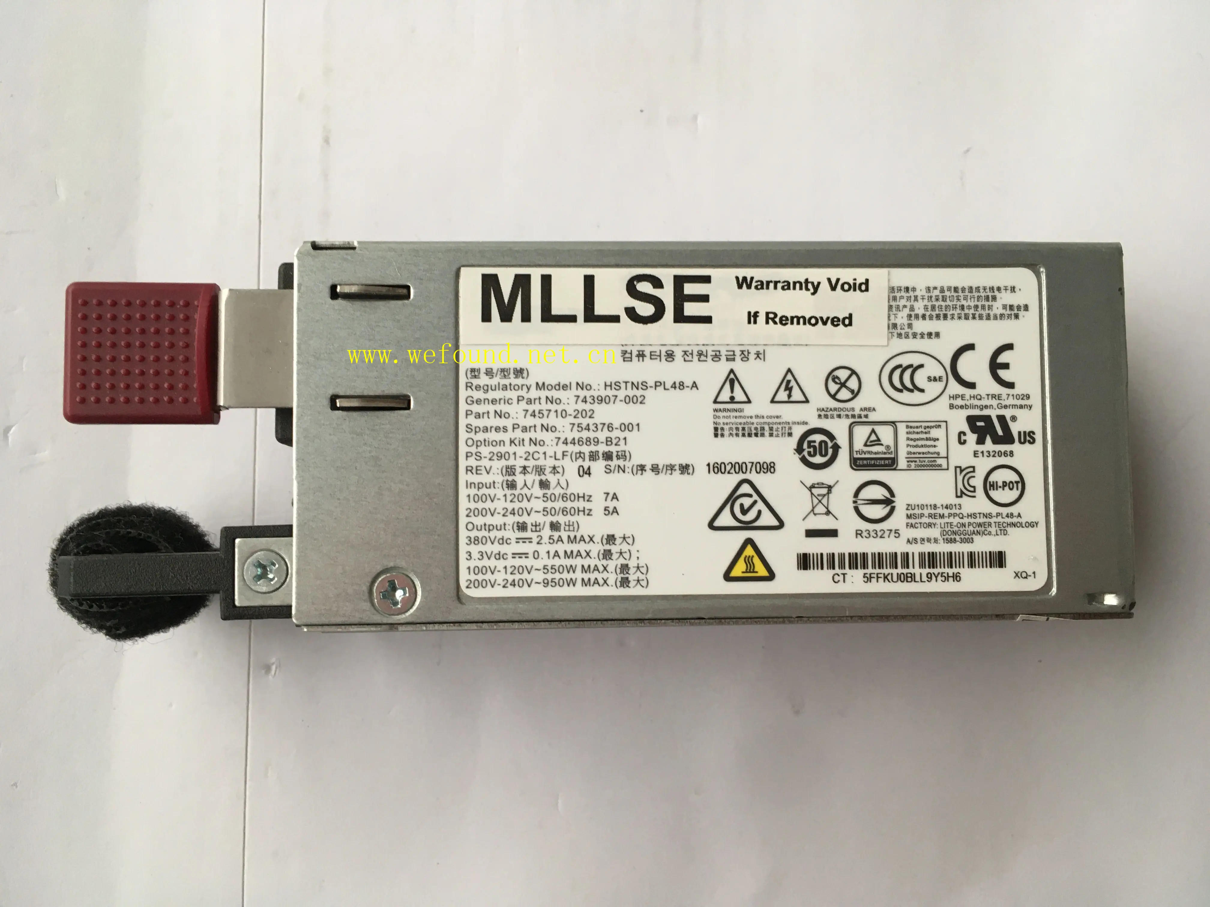 

100% working power supply For DL180 DL160 Gen9 G9 HSTNS-PL48-A 744689-B21 754376-001 743907-002 745710-202 950W