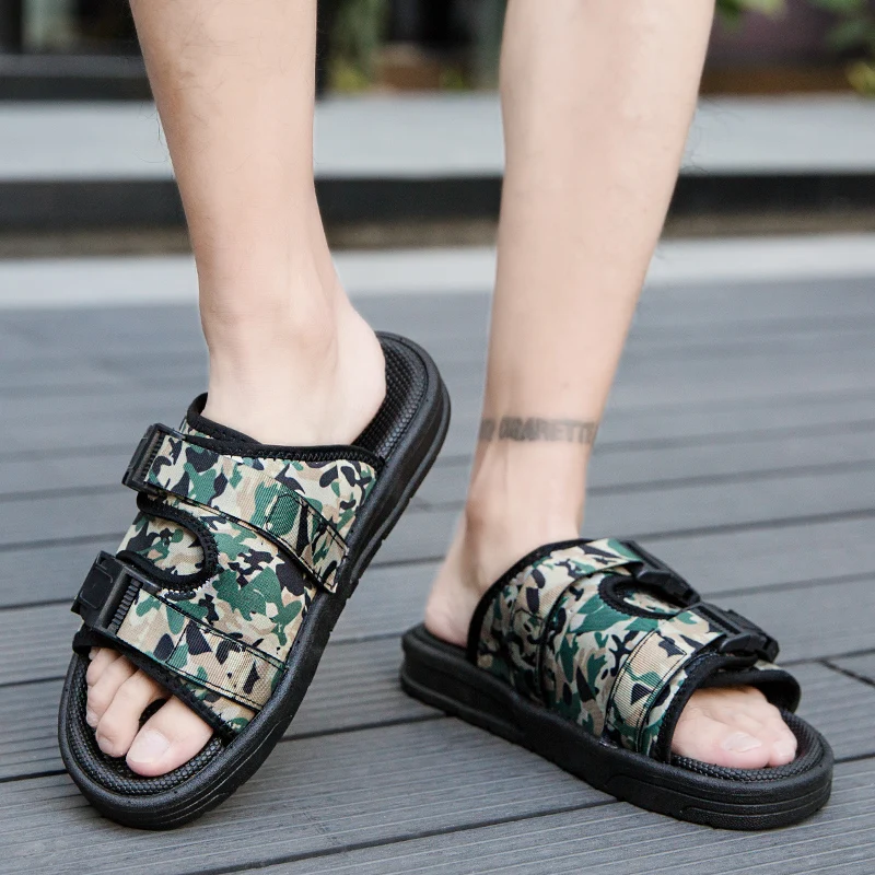 

Best Selling Man Beach Casual Shoes Camouflage Mens Home Slippers Fashion Travel Men Slippers Breathable Men Slides Flip Flops