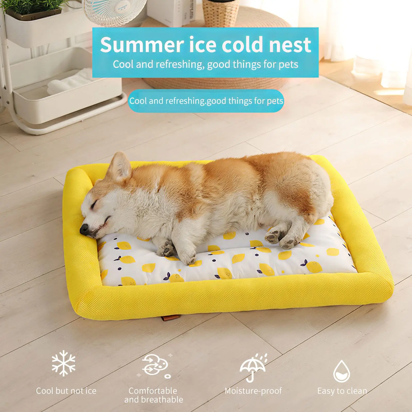 

Охлаждающий коврик для собак и кошек, подстилка из вискозы для самостоятельной сборки собак, моющееся дышащее охлаждающее одеяло для питом...