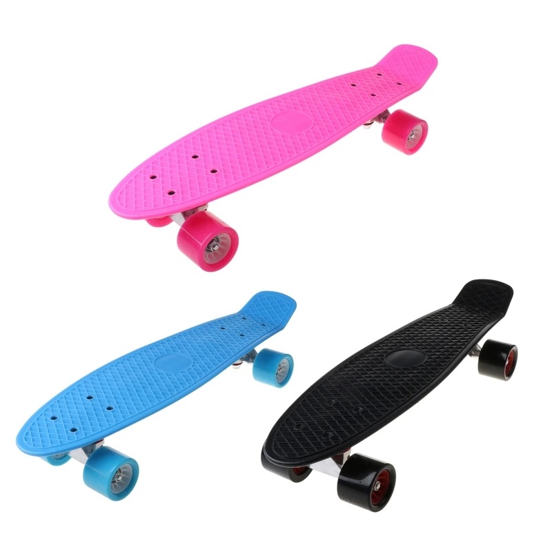 

22 inch Four-wheel Skateboard Single-Warp Kick Skate Board for Beginner Boy Girl