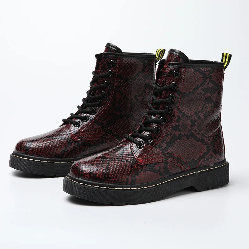 Новинка 2021 сапоги большого размера Дамская обувь на шнуровке Ботинки ботильоны