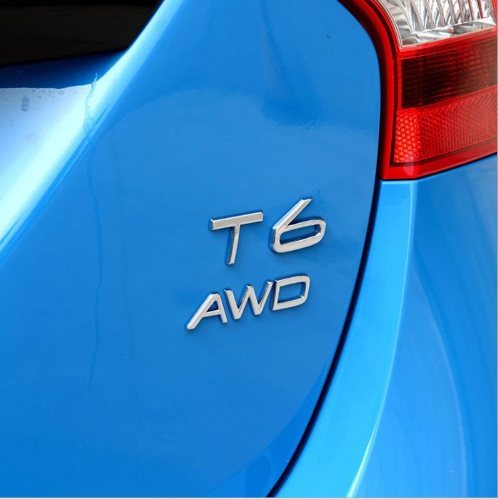 1 шт. хромированная наклейка AWD T5 T6 из металлического сплава Эмблема для багажника
