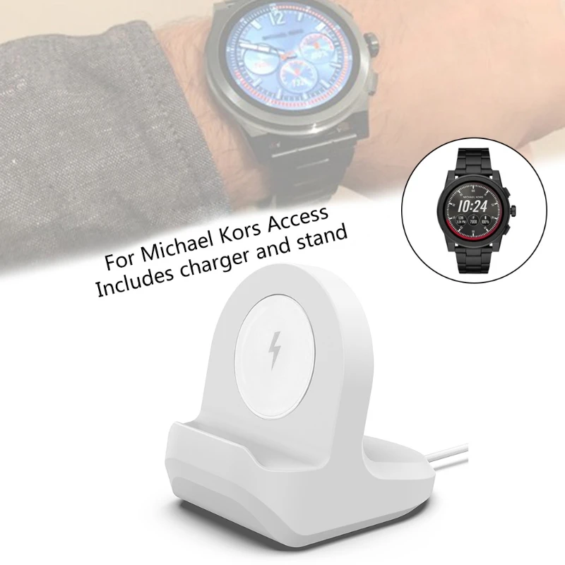 

Portable Wireless Charging Base Stand Dock Smart Watch Charger Cable Bracket for Michael- Kors Access Sofie/Grayson/Bradshaw Wat