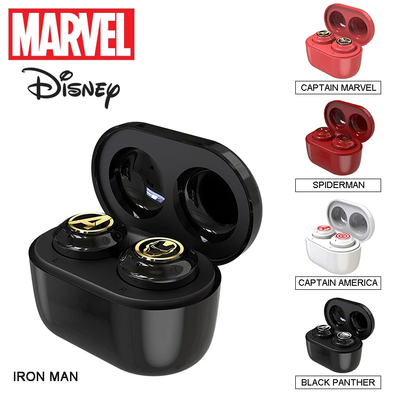 С рисунком мстители от Marvel наушники вкладыши TWS с Железный человек Беспроводной