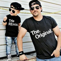 the original remix family matching outfits daddy mom kids t shirt baby bodysuit family look father son clothes fathers day gift
