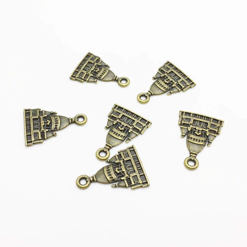 30 шт./лот винтажный бронзовый тон 16*22 5 мм сплав замок подвеска Ювелирная