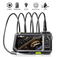 industrial endoscope autofocus inspection camera 5 inch 1280x720 hd ips screen waterproof borescope inspection camera with 6 led