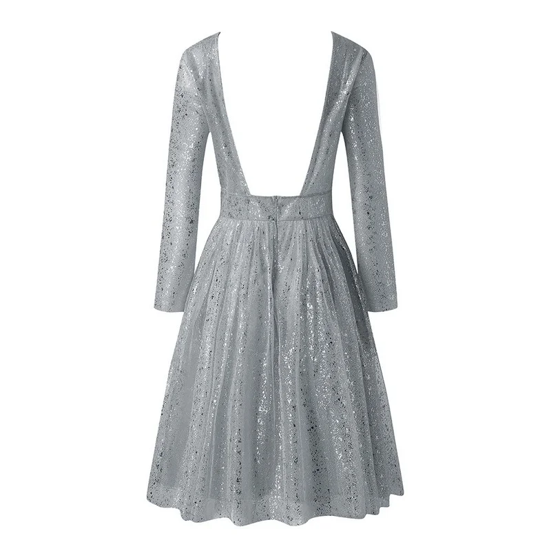 

Fashion Women Elegant Temperament Round Neck High Waist Cocktail Party Dress Ladies Lace Mini Dress Clubwear Vestidos De Mujer