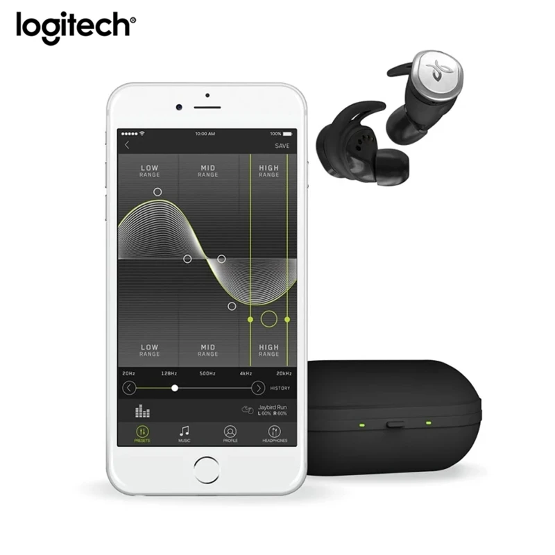 Беспроводные наушники Logitech Jaybird RUN защищенные от пота и водонепроницаемые 12