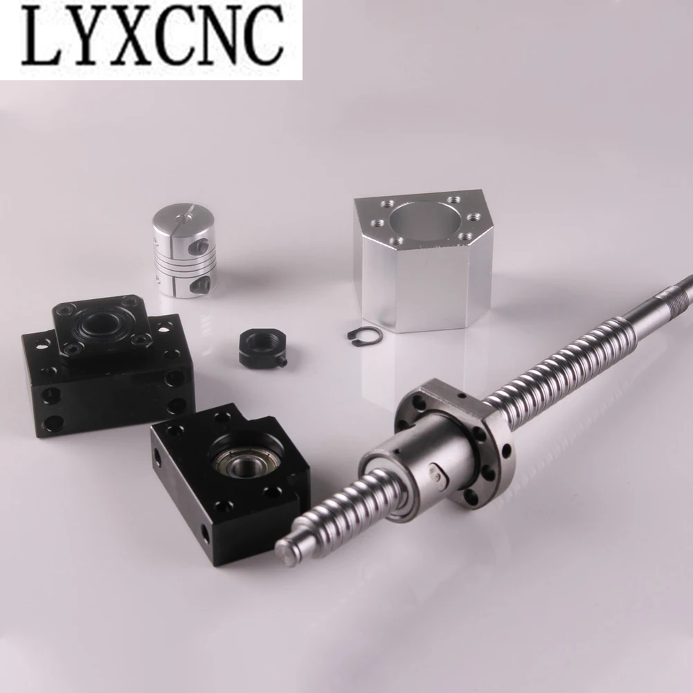 

CNC Ballscrew Set : 16mm Ball Screw SFU1605 End Machined + RM1605 Ball Nut + BK12 BF12 End Support+ Coupler+ Nut Housing DSG16H