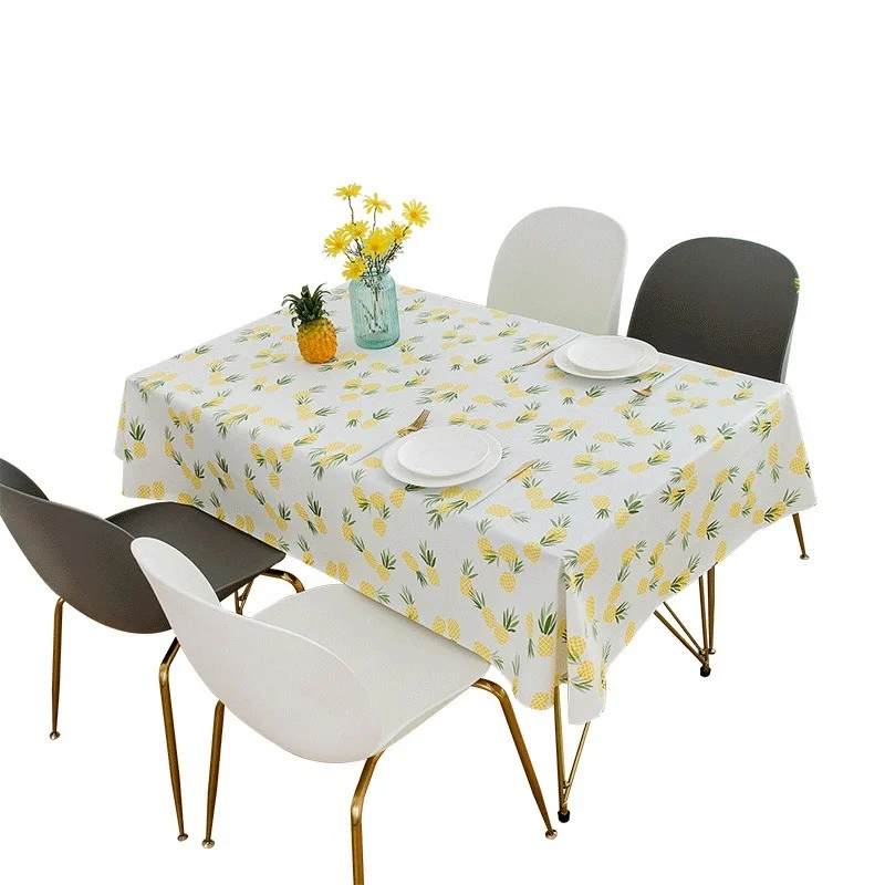 

Polyester Oilcloth Waterproof Checkered Tablecloth Black And White Kitchen Dinning Decorative Table Cover Restaurant