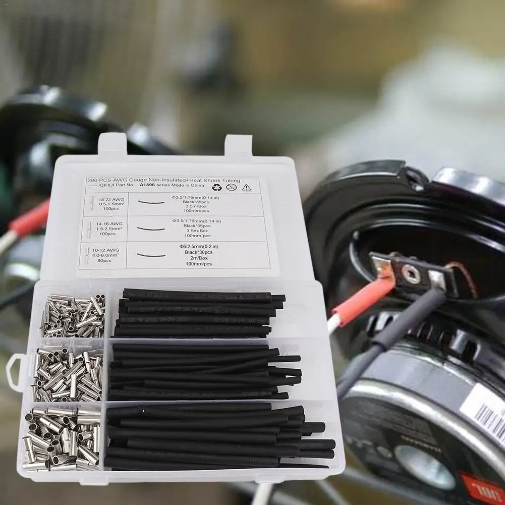 380 шт. Термоусадочные трубки с двойными стенками соединители подходящие для