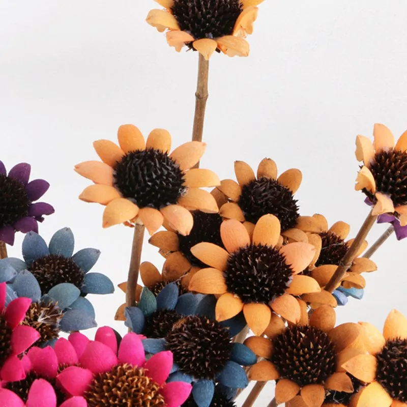 

Flores Secas Natural Sunflower Bouquet African Dried Flowers Emperor Party Wedding Home Decor Cristmass Decoration Droogbloemen