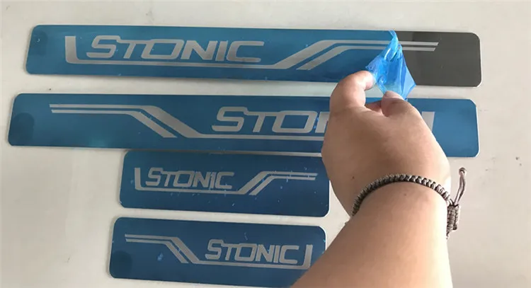 Автомобильные наклейки 4 шт./лот для 2017 2018 KIA STONIC ультратонкая накладка из