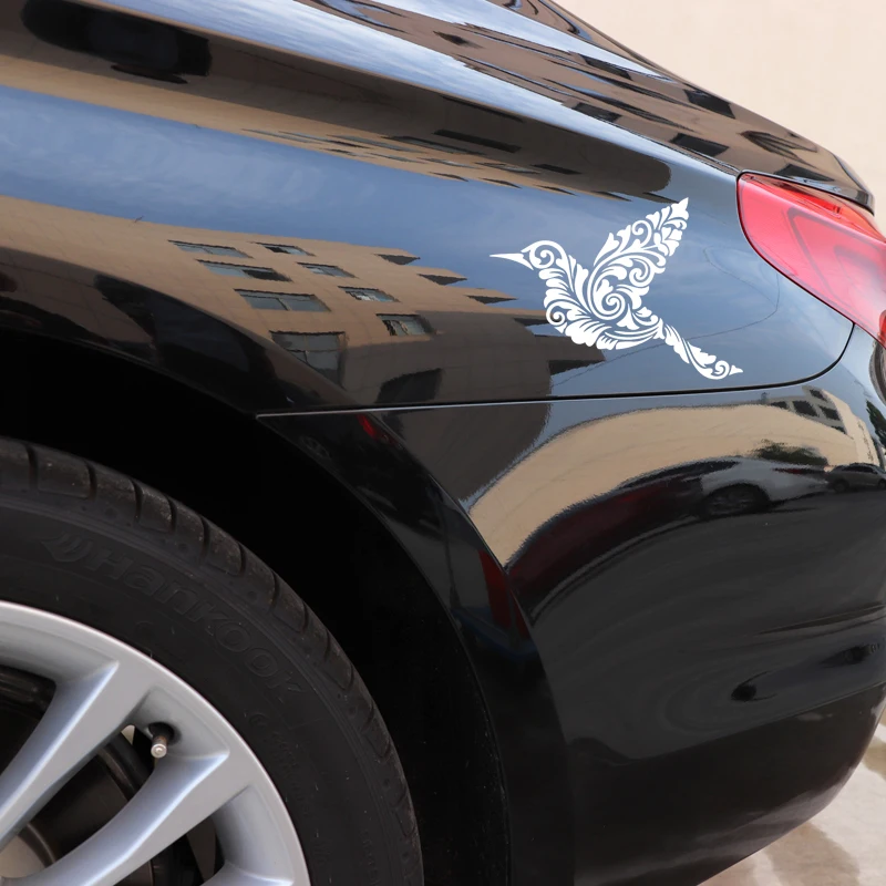 

YJZT 16.1CM*11.5CM Bird Creative Pattern Car Sticker Decoration Body Of Car Vinyl Decal Black/Silver C4-2982