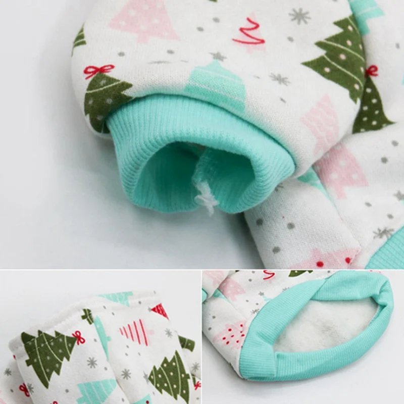 Christmas Tree Printed Dog Sweater Holiday Models Cute Thick Warm Autumn And Winter Pet Clothes Jacket Soft Coat | Дом и сад