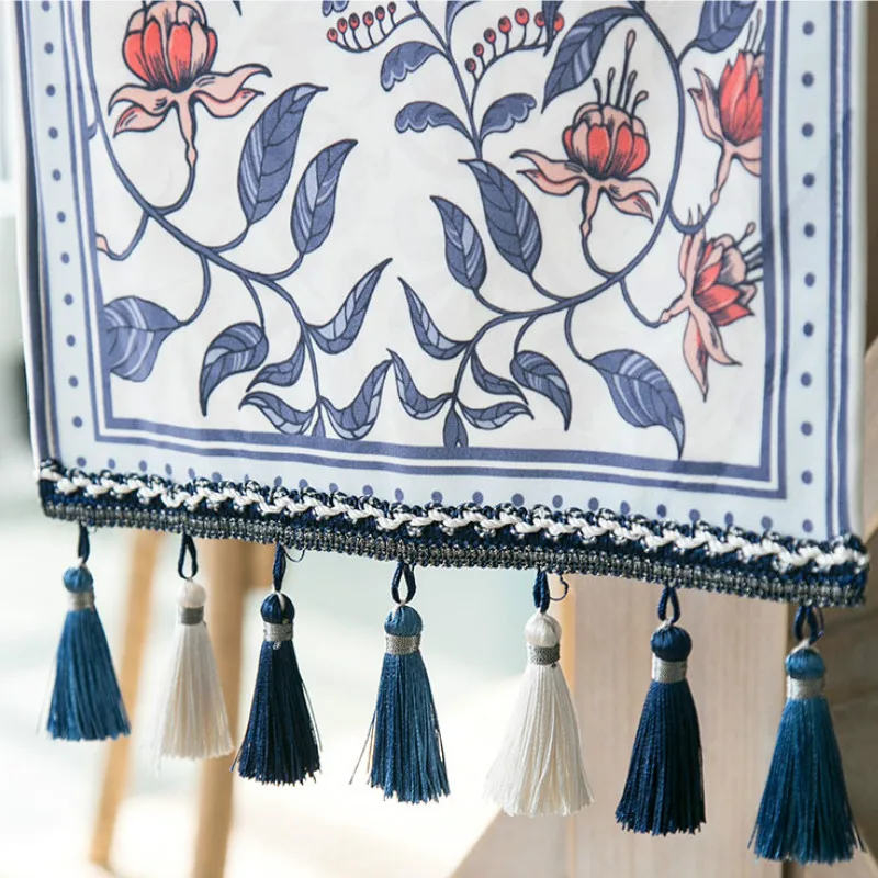 DUNXDECO скатерть с кисточками вечерние длинные покрытие для стола ткань