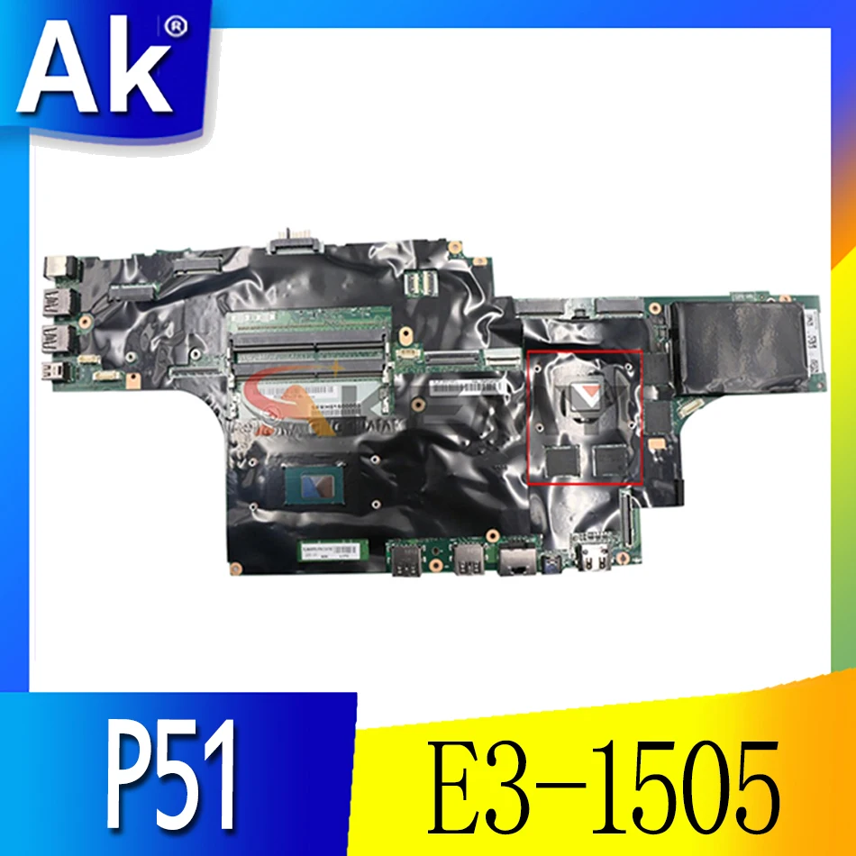 

Akemy For Lenovo Thinkpad P51 Laptop Motherboard NM-A451 CPU E3-1505 V6 GPU 4GB Tested 100% Working FRU 01AV375 01AV365