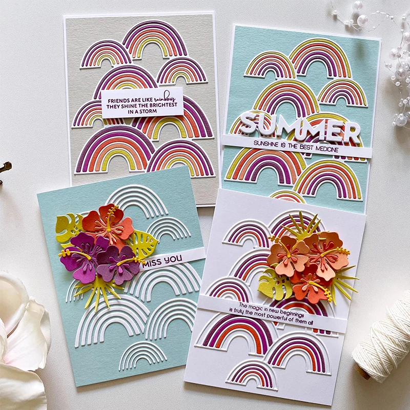 

Большой Радужный металлический режущий штамп Panalisacraft, трафареты для «сделай сам», Скрапбукинг/альбом, декоративное тиснение, бумажные откр...