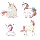 Наклейки ZOTOONE с единорогом для железной переводной одежды, аксессуары сделай сам, для футболок, платьев, моющиеся, теплопередающие