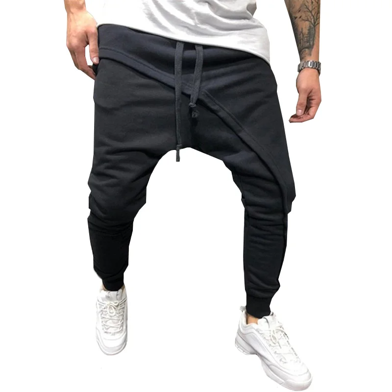 

Pants Men Joggers Sweatpants 2021 Streetwear Trousers Fashion Solid Layered Hip Hop Jogging Sports Mens Pants Plus Size